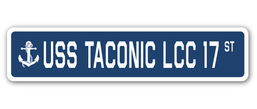 USS TACONIC LCC 17 Street Sign