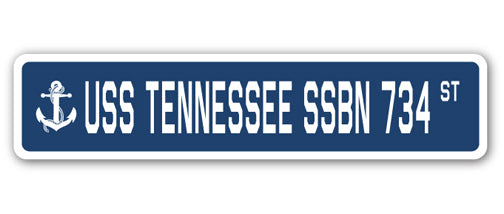 USS TENNESSEE SSBN 734 Street Sign