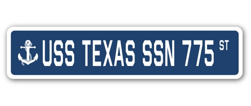 USS TEXAS SSN 775 Street Sign