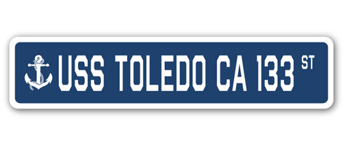 USS TOLEDO CA 133 Street Sign