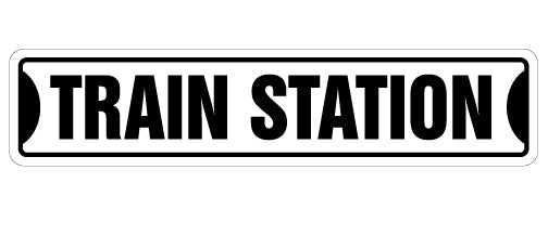 Train Station Street Vinyl Decal Sticker