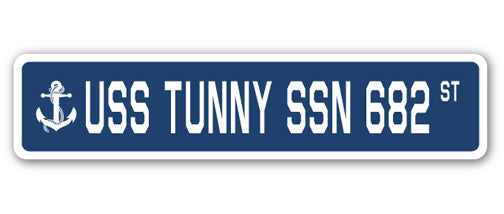USS TUNNY SSN 682 Street Sign