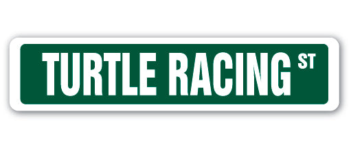 TURTLE RACING Street Sign