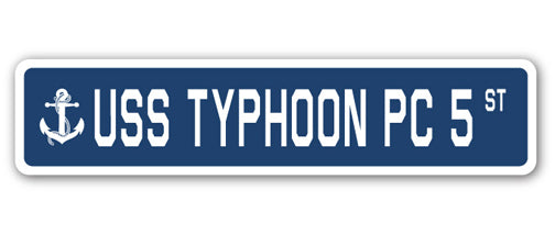 USS Typhoon Pc 5 Street Vinyl Decal Sticker