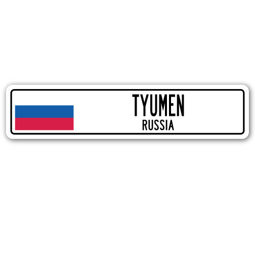 TYUMEN, RUSSIA Street Sign