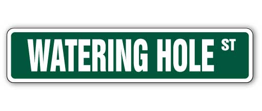 Watering Hole Street Vinyl Decal Sticker