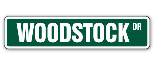 Woodstock Street Vinyl Decal Sticker