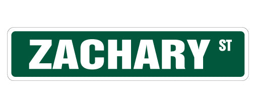 Zachary Street Vinyl Decal Sticker