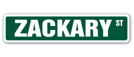 Zackary Street Vinyl Decal Sticker