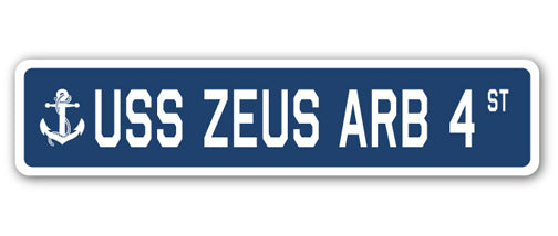 USS ZEUS ARB 4 Street Sign