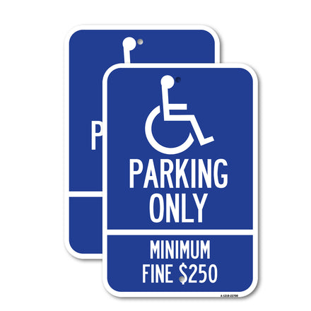 With Modified Isa Icon Parking Only, Minimum Fine $250