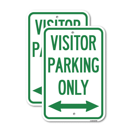 Visitor Parking Sign Visitor Parking Only (With Bidirectional Arrow)