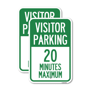 Visitor Parking Sign Visitor Parking 20 Minutes Maximum