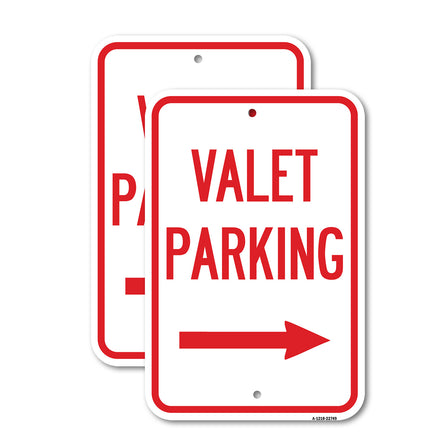 Valet Parking with Right Arrow