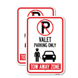 Valet Parking Only Tow Away Zone with Car Graphic