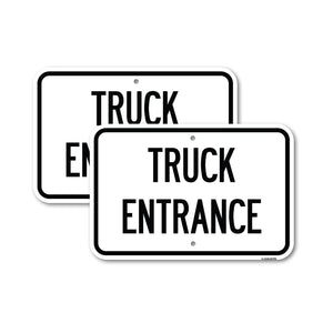 Traffic Entrance Sign Truck Entrance