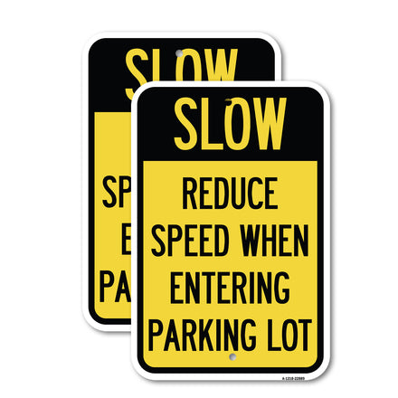 Slow - Reduce Speed When Entering Parking Lot