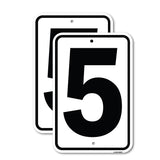 Sign with Number 5