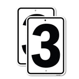 Sign with Number 3