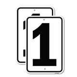 Sign with Number 1