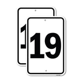Sign with Number '19