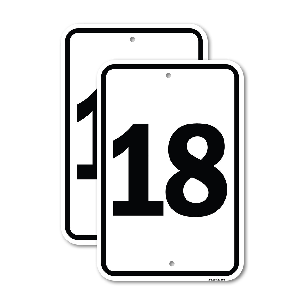 Sign with Number '18