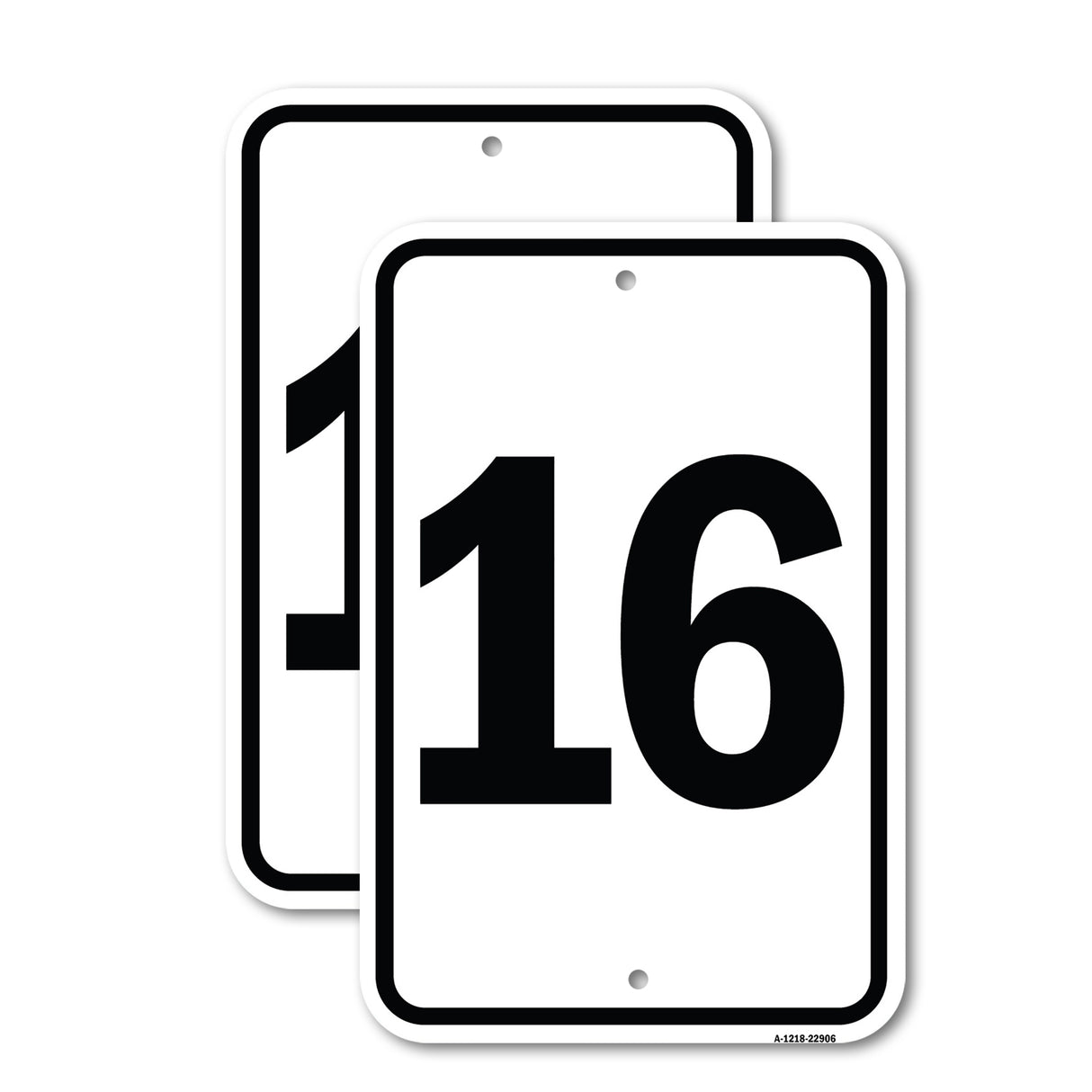 Sign with Number '16