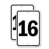 Sign with Number '16