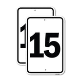 Sign with Number '15