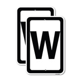 Sign with Letter W