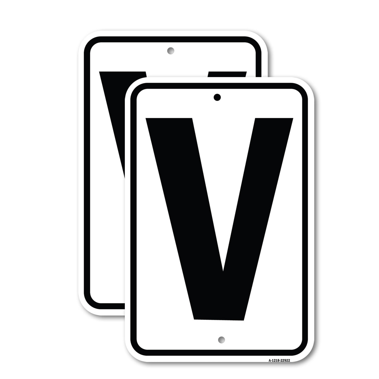 Sign with Letter V