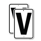 Sign with Letter V
