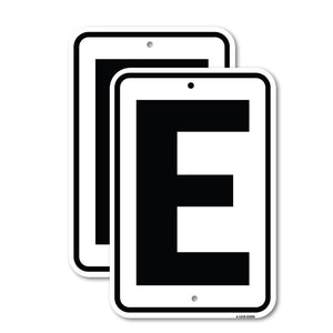 Sign with Letter E