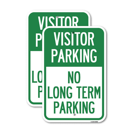 Reserved Parking Sign Visitor Parking No Long-Term Parking