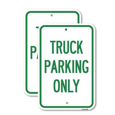 Reserved Parking Sign Truck Parking Only