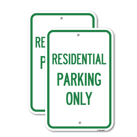 Reserved Parking Sign Residential Parking Only