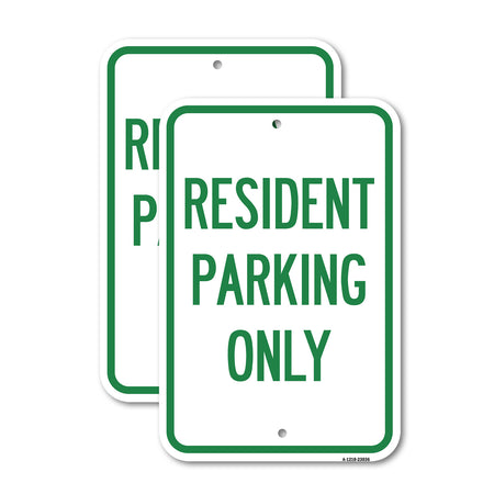 Reserved Parking Sign Resident Parking Only
