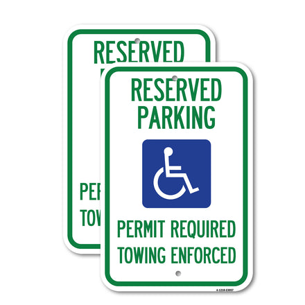 Reserved Parking Permit Required Towing Enforced (With Graphic)