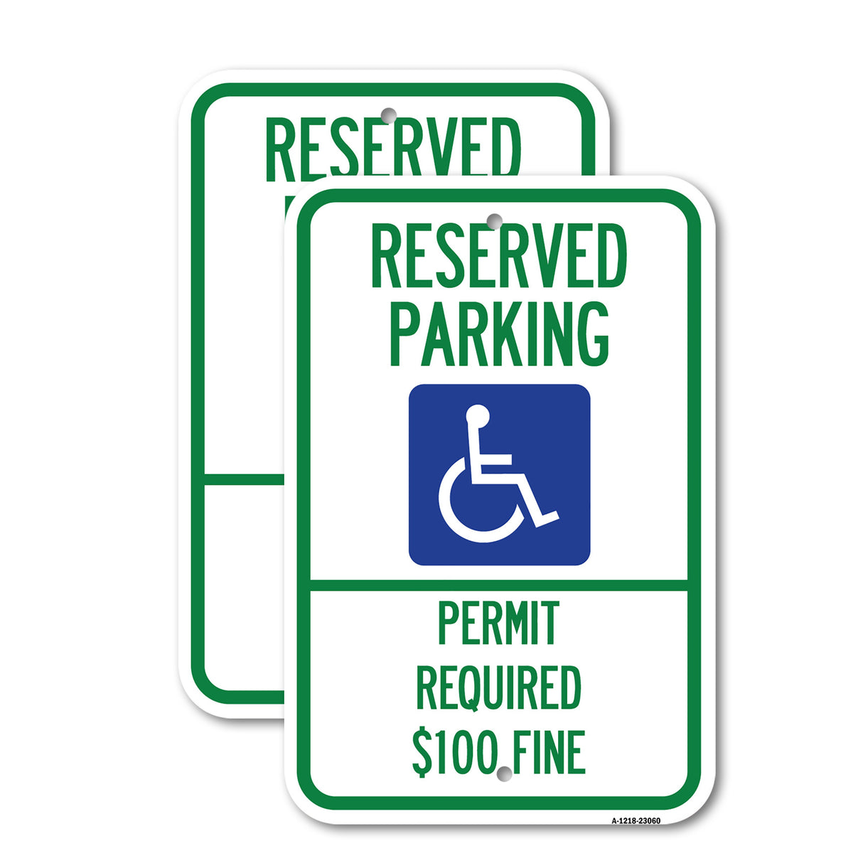 Reserved Parking Permit Required $100 Fine