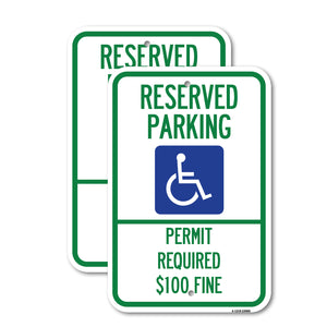 Reserved Parking Permit Required $100 Fine