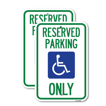 Reserved Parking Only (With Handicapped Symbol)