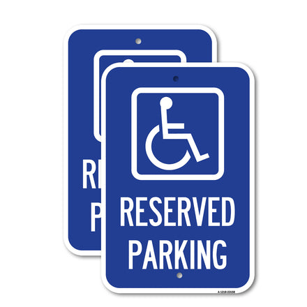 Reserved Parking (Handicapped Symbol) (Blue)