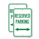 Reserved Parking (Arrow Pointing Left and Right)