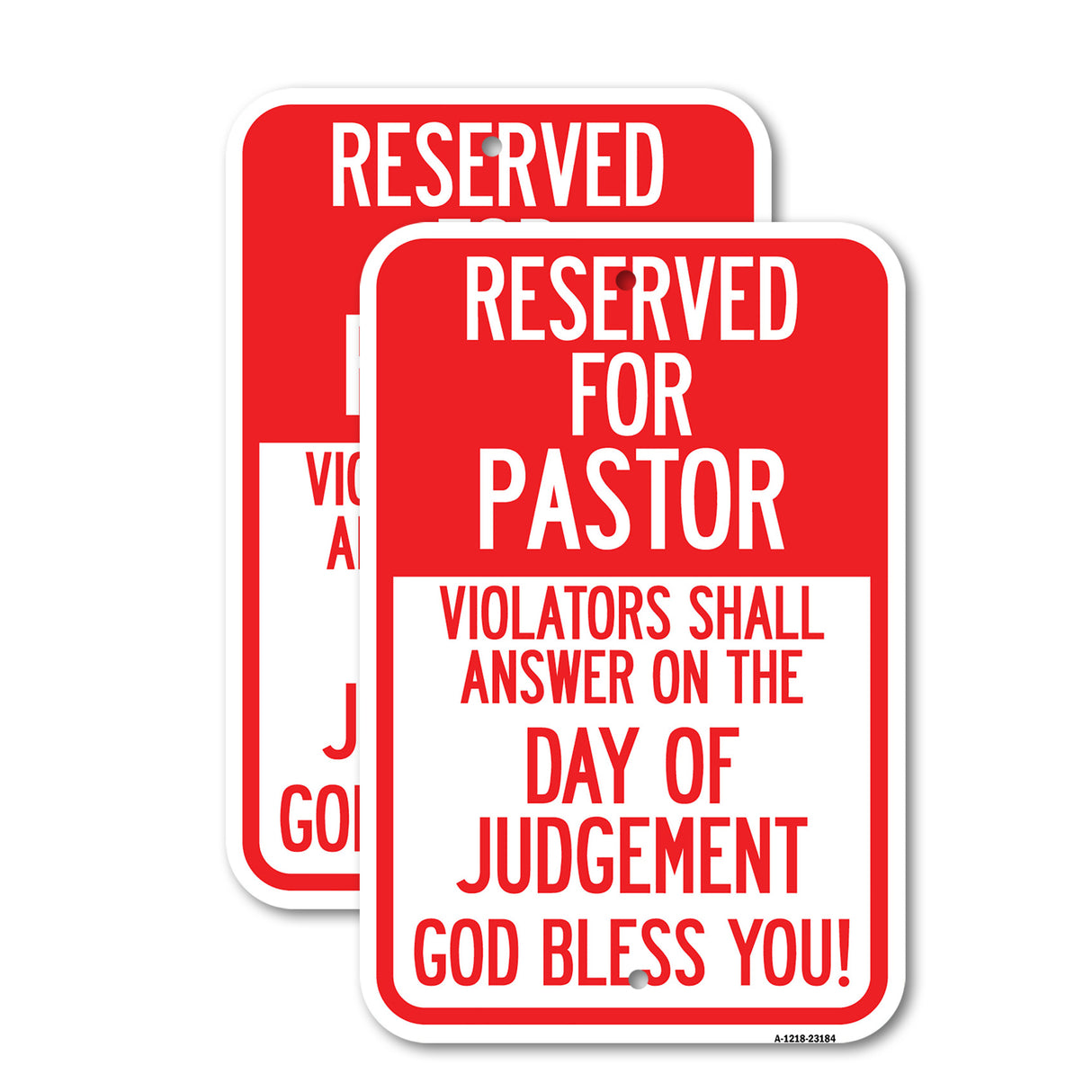 Reserved for Pastor, Violators Shall Answer on the Day of Judgement