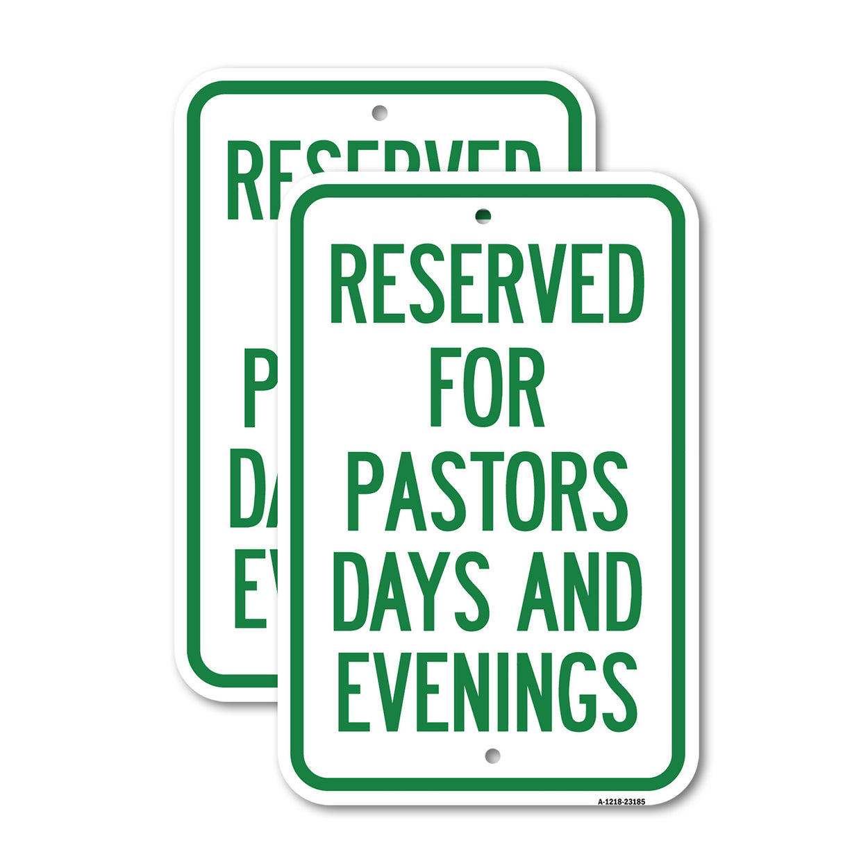 Reserved for Pastors Days and Evenings