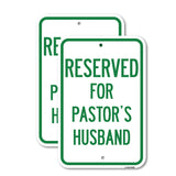 Reserved for Pastor's Husband