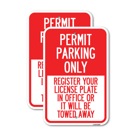 Register Your License Plate in Office or It Will Be Towed Away