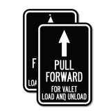 Pull Forward for Valet Load and Unload (With Up Arrow)