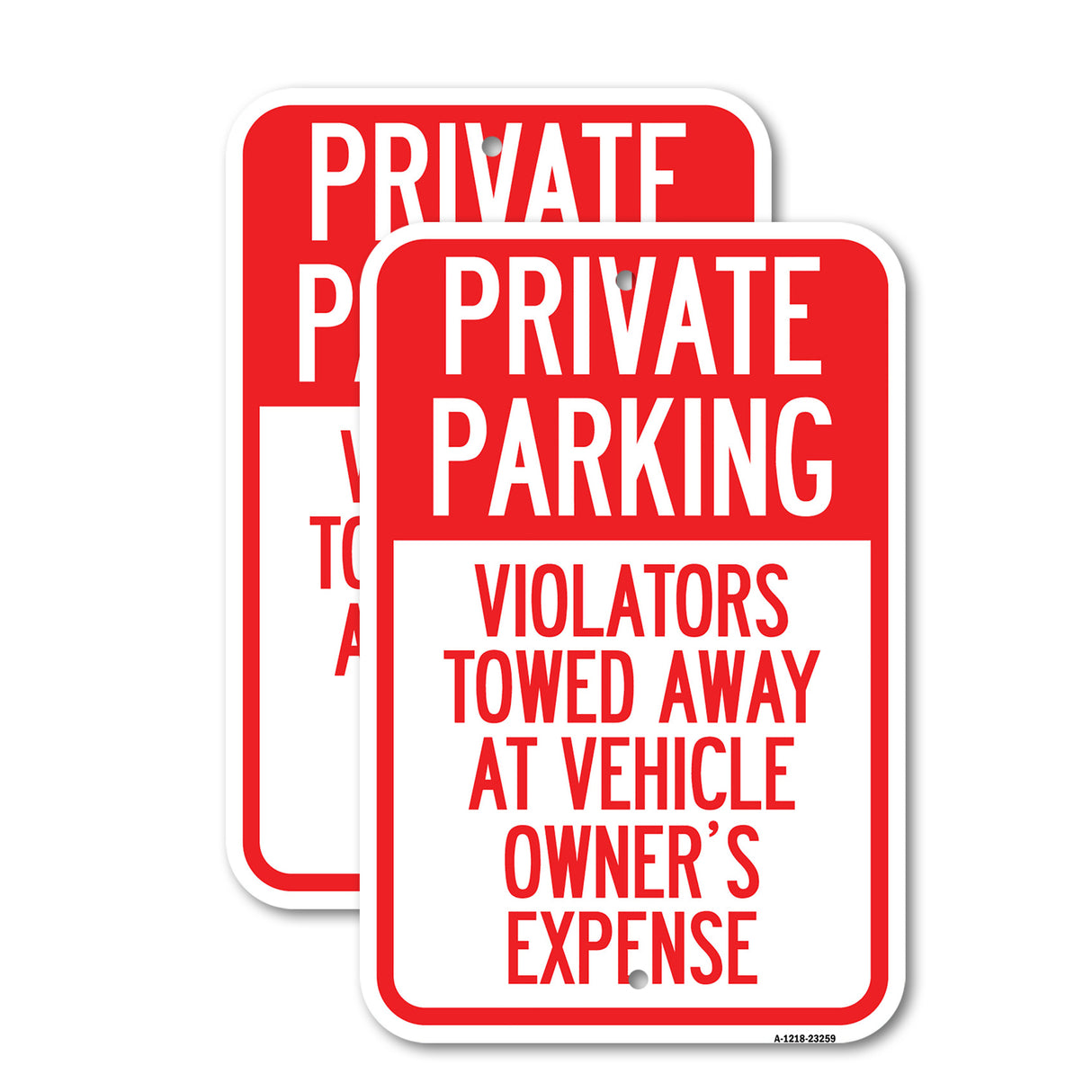 Private Parking Violators Towed Away at Vehicle Owner's Expense