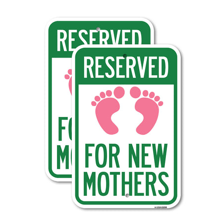 Pink Reserved Parking for New Mothers